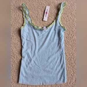 NWT Vintage Cosabella Light Blue/Light Green Celine Camisole Size S
